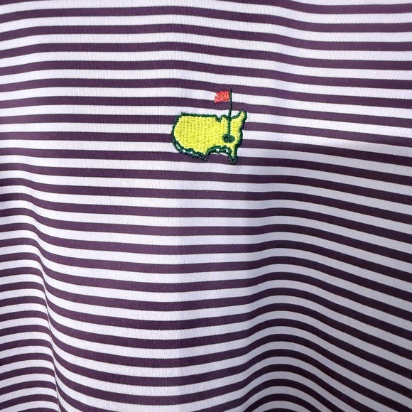 Masters Performance Tech Indigo on Purple Stripe Polo - Picture 2 of 5